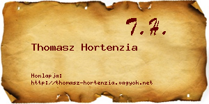 Thomasz Hortenzia névjegykártya